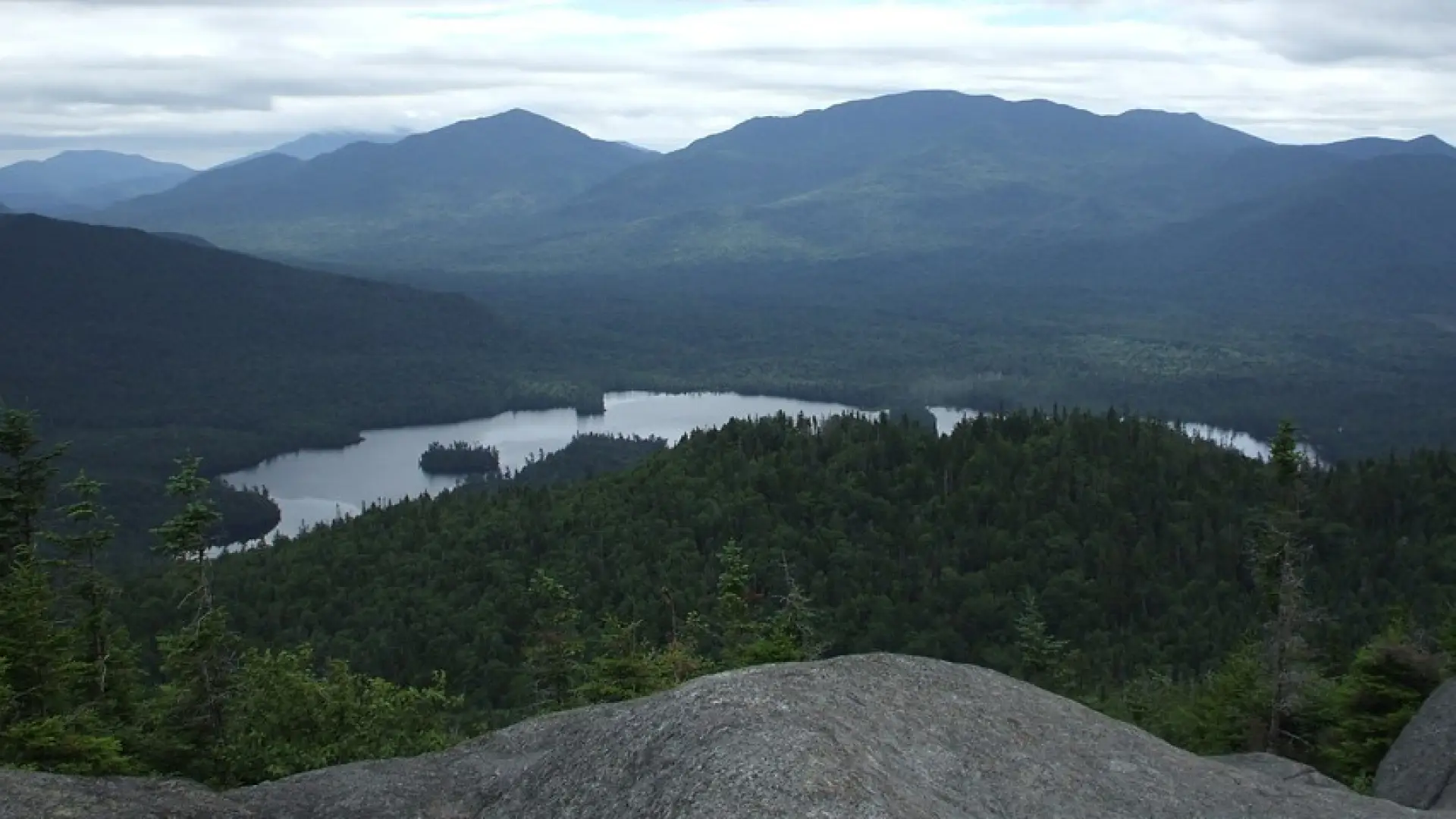 View from the summit of Ampersand Mountain
