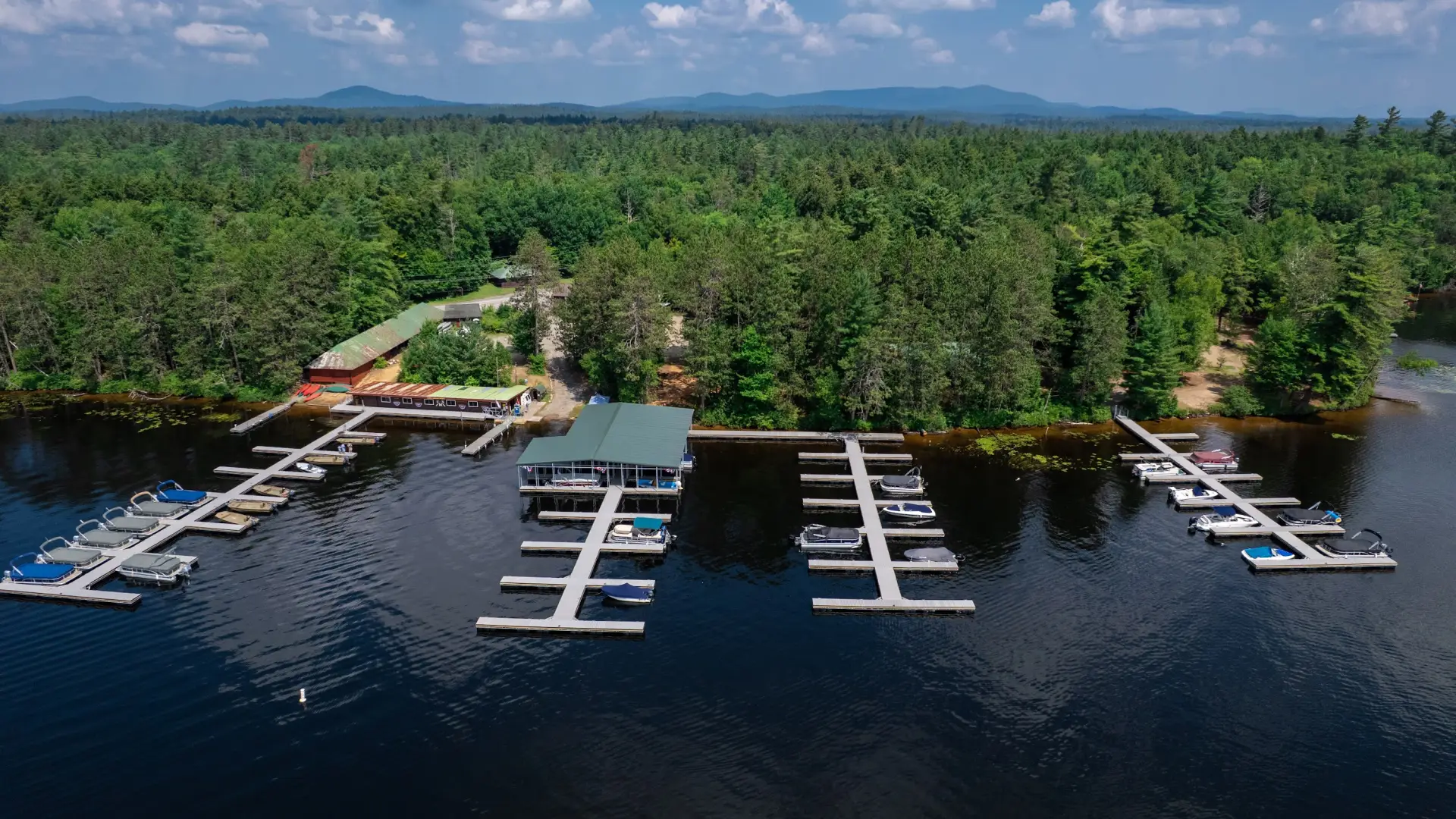 drone picture of upper SL marina 