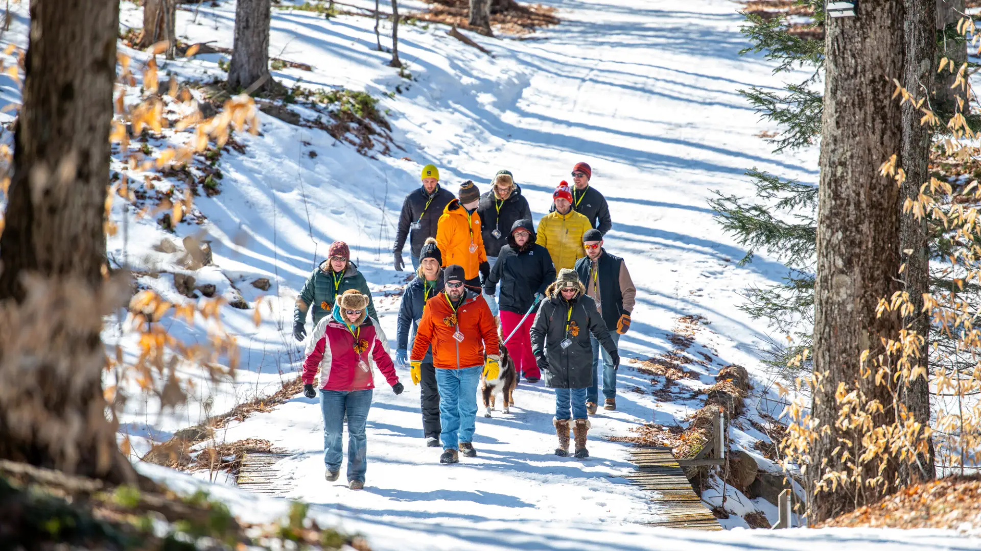 Brewski participants on the trail 