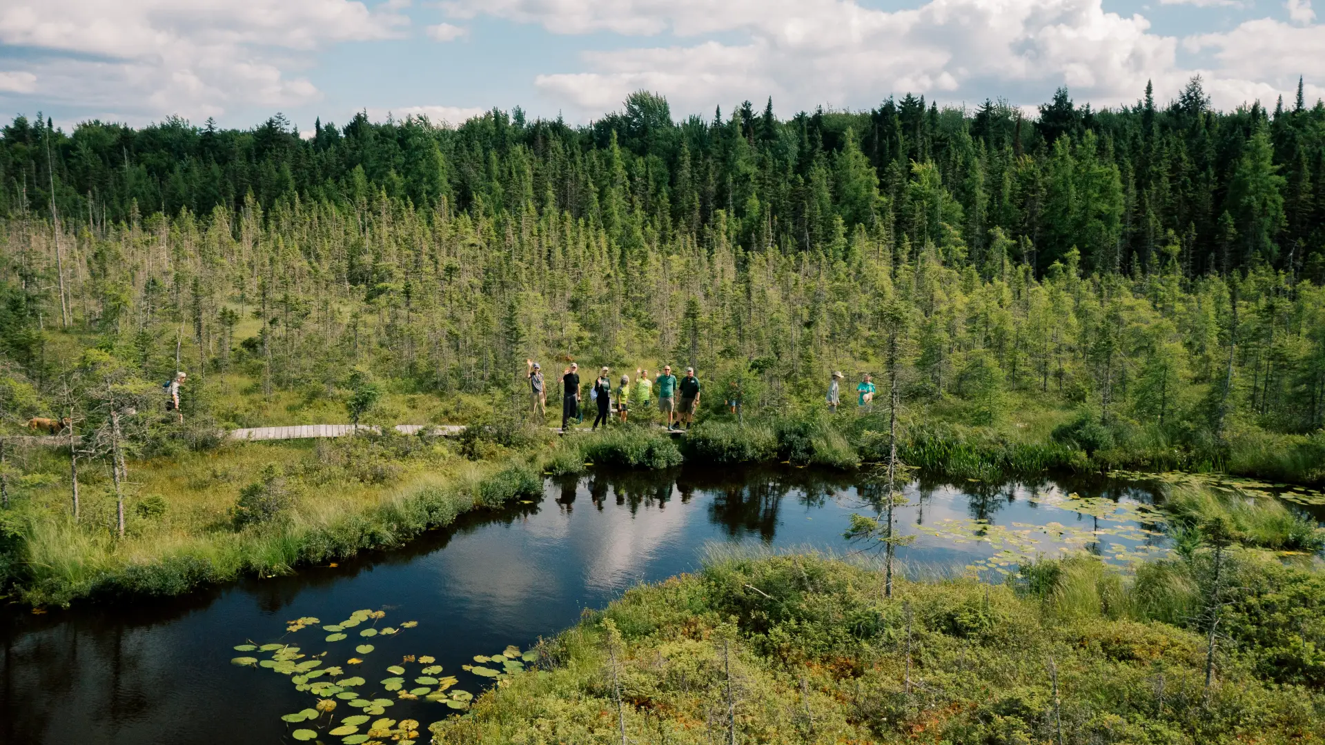 biking at bog path at paul smiths 