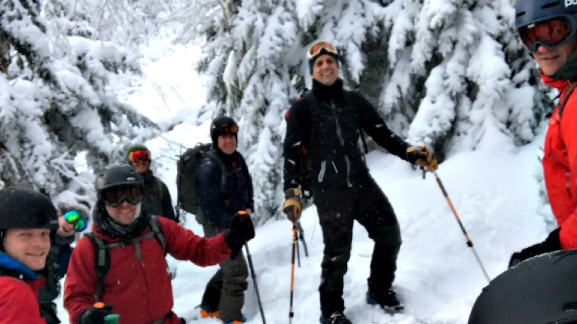 This is a fine location for a challenging backcountry ski.