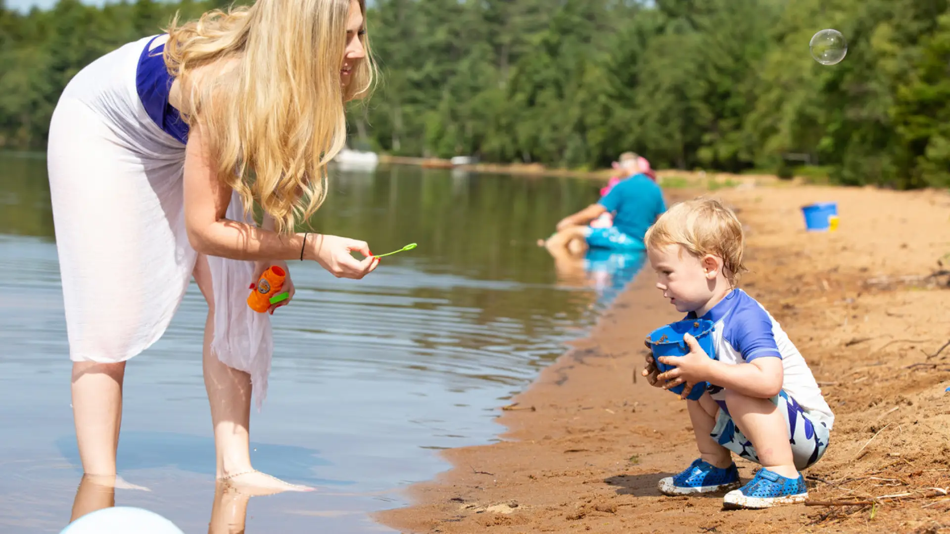 A little gem of a swimming beach at Lake Clear.