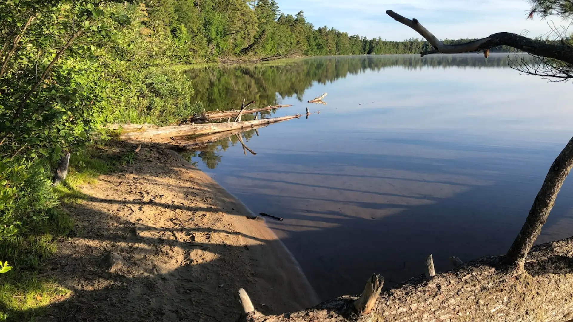 The sandy beaches of Lake Clear