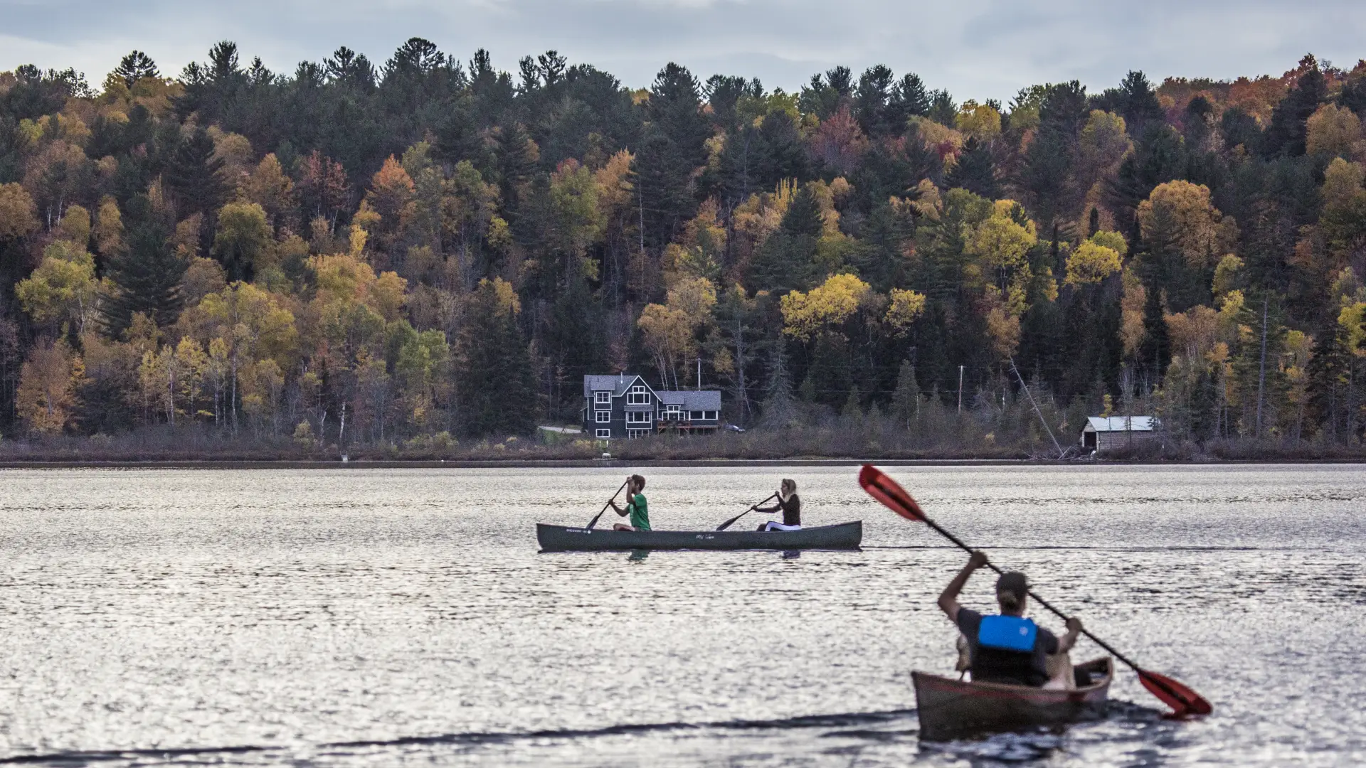 Ampersand Bay sees the beginning of a famouse canoe race.