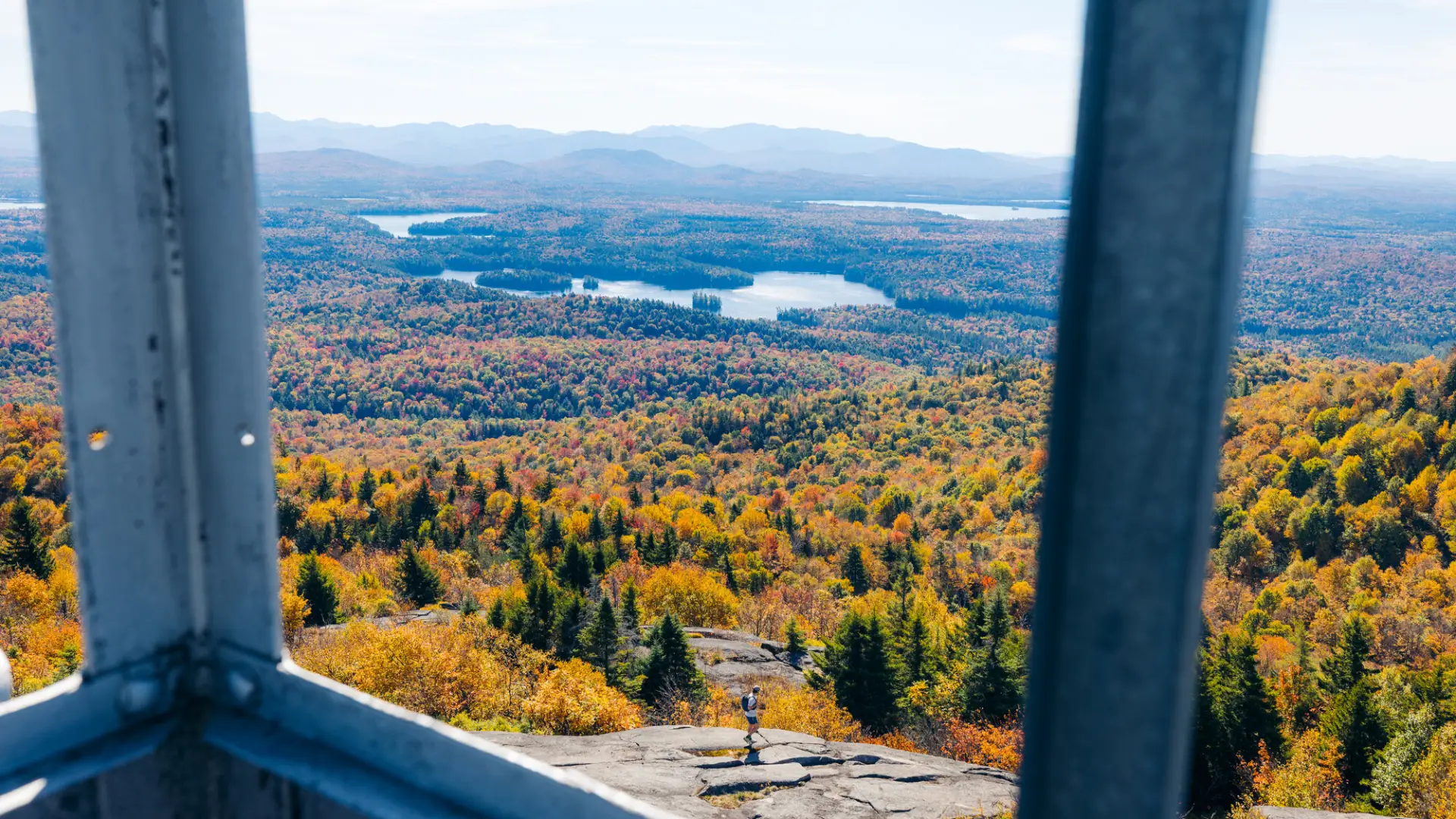 The view from the fire tower in the fall