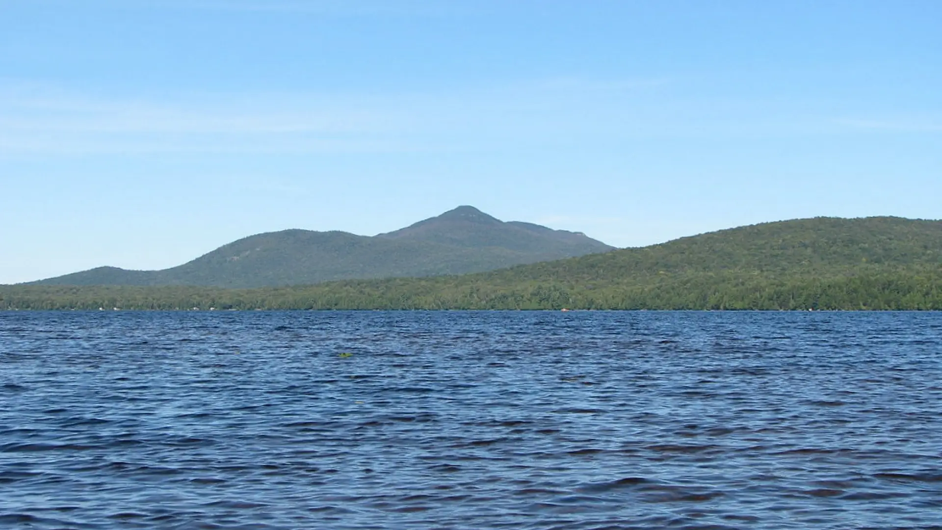 There's the destination across Meacham Lake: Debar Mountain.