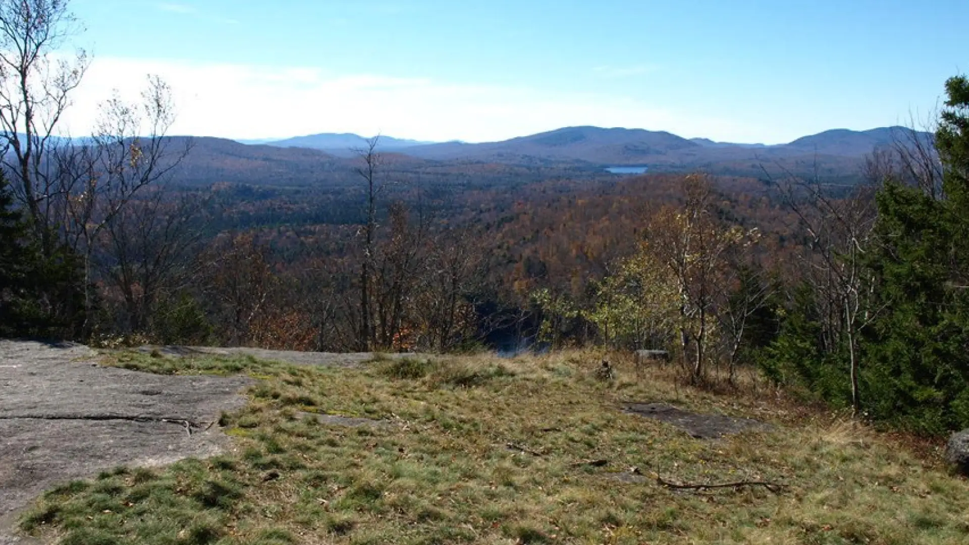 Hazy view from the top of a mountain