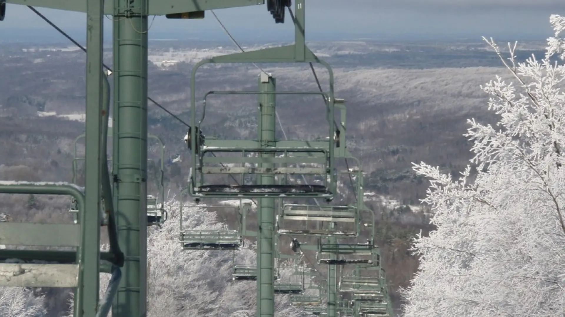 Ski lifts at Titus Mountain.