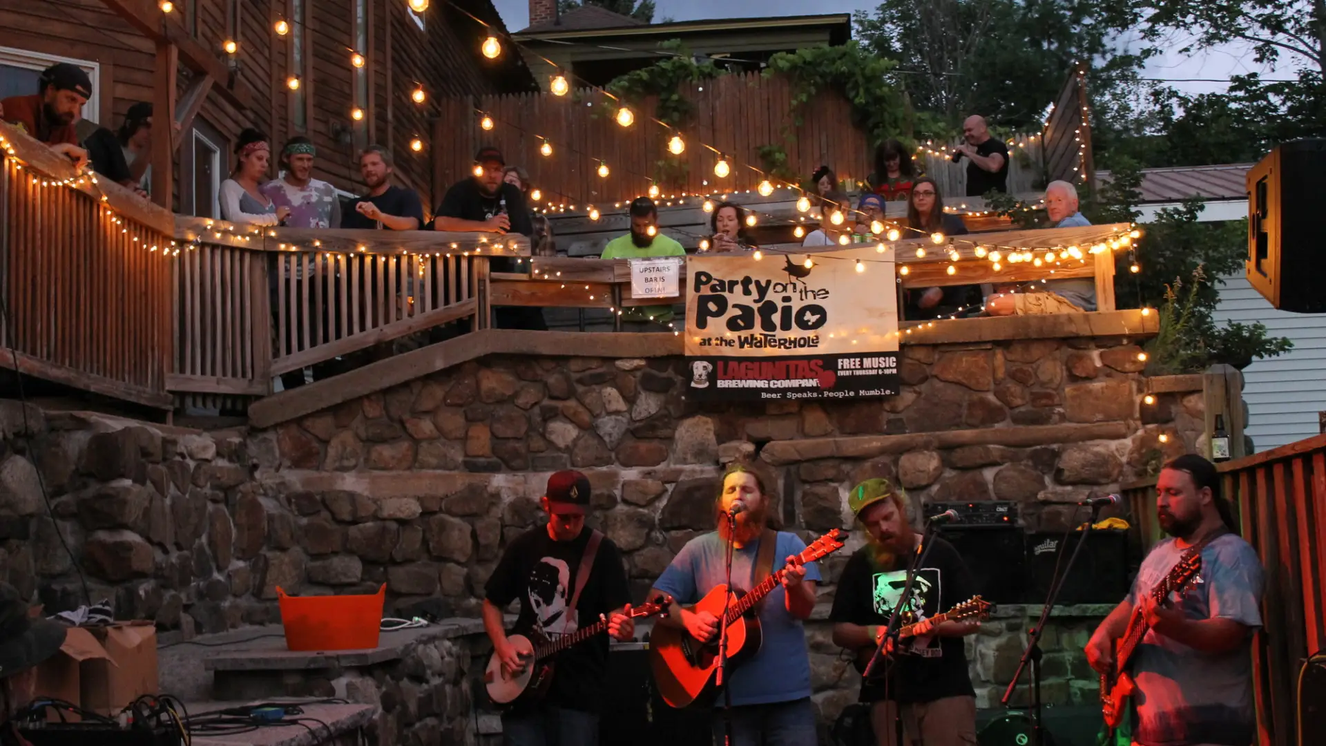 A band on the patio