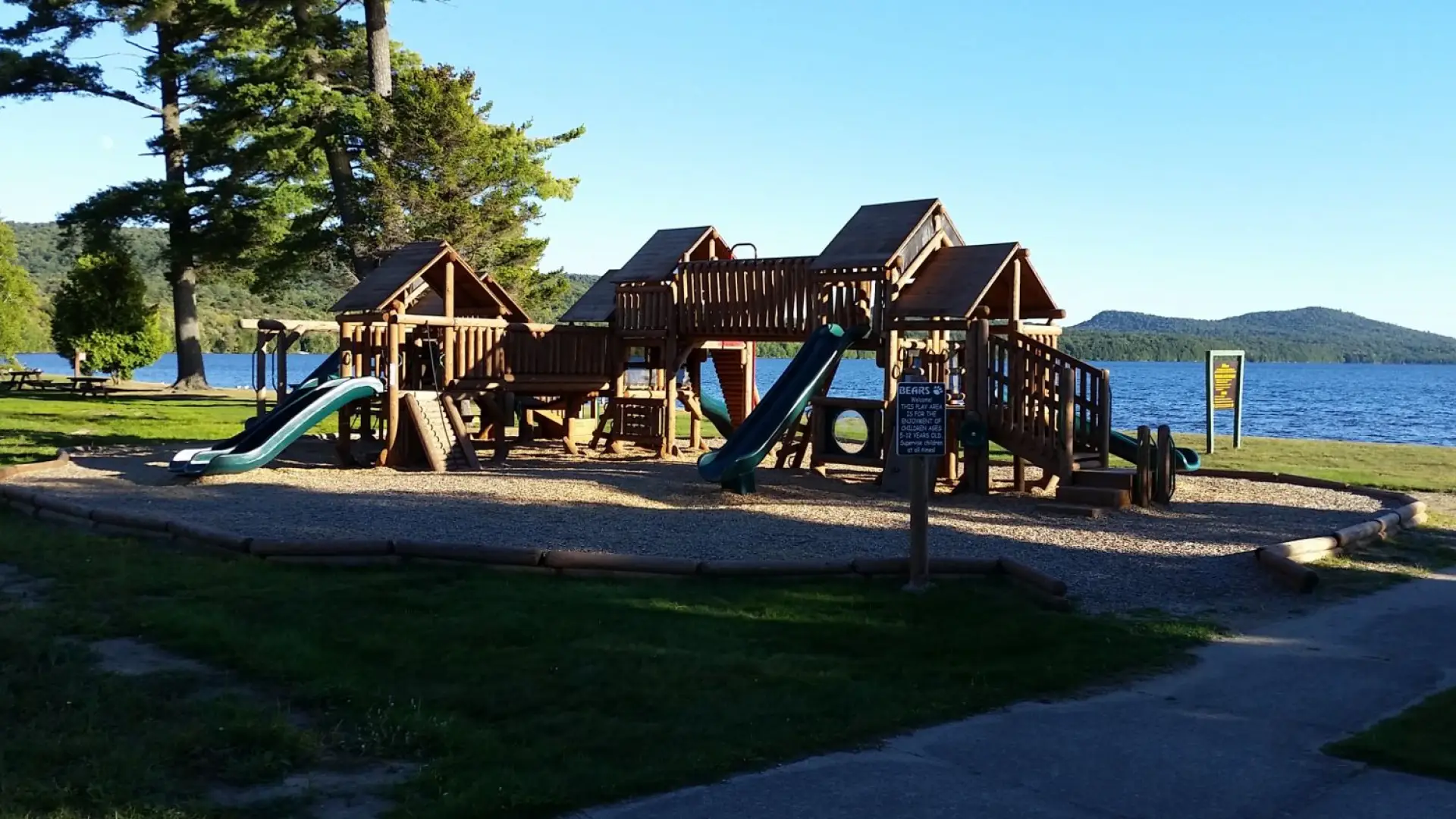 A playground at a campground