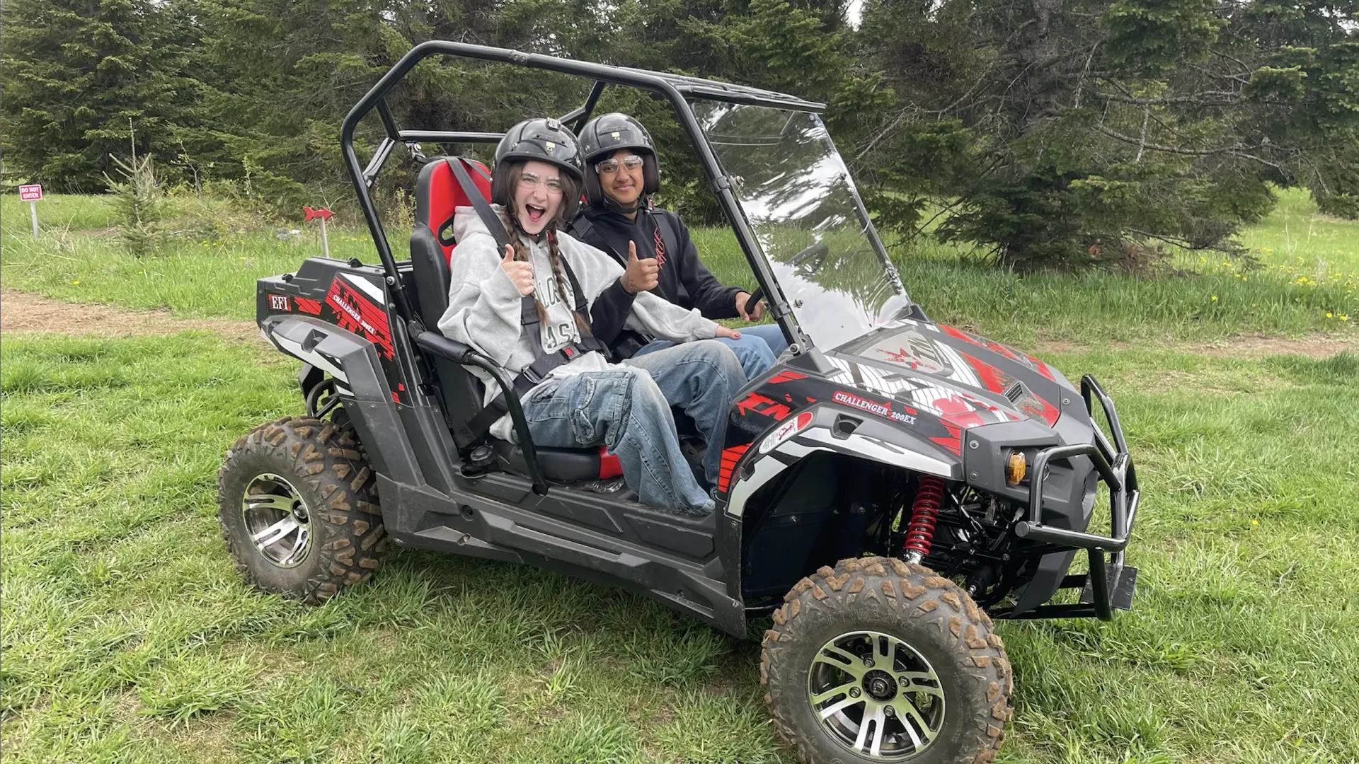 Thumbs up on the UTV