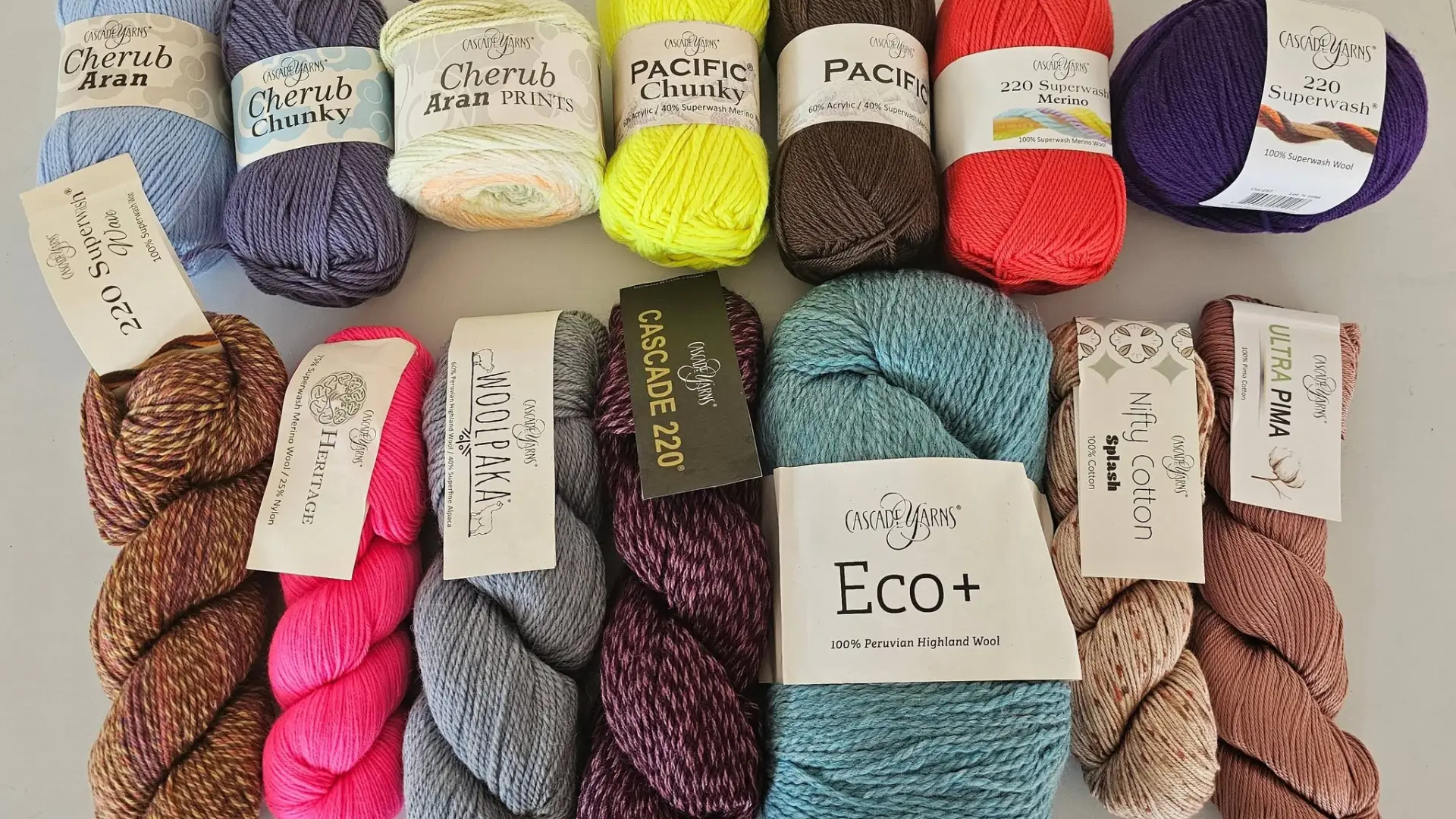 A sample of yarn offerings