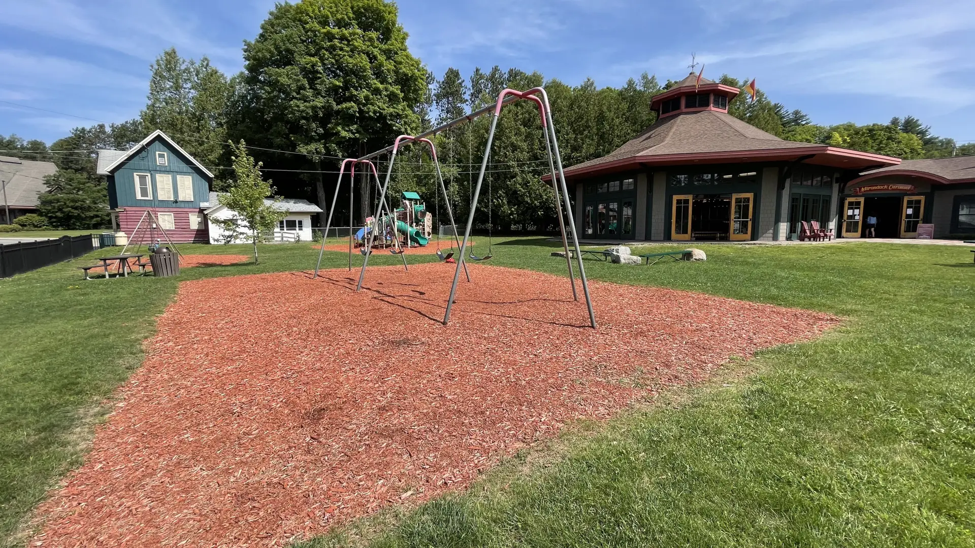 The swingset at William Morris Park.