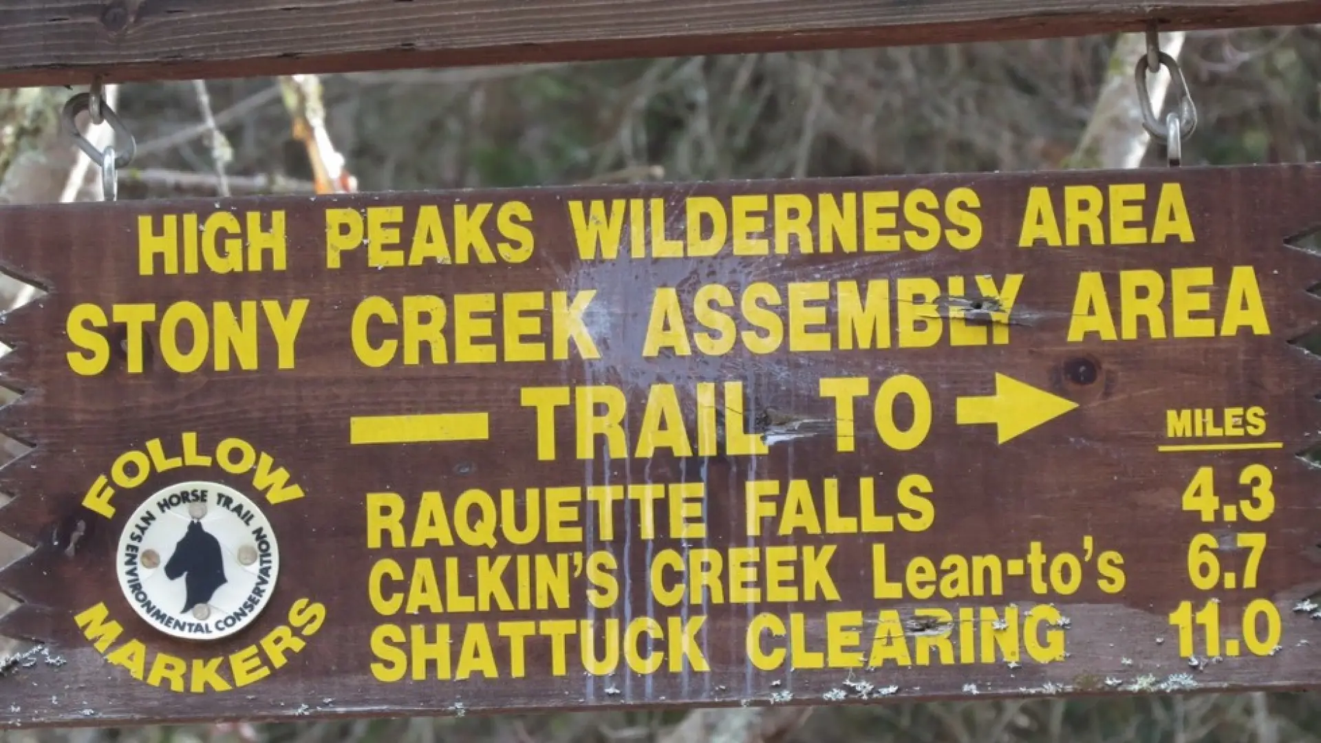 A sign for Stony Creek Assembly Area