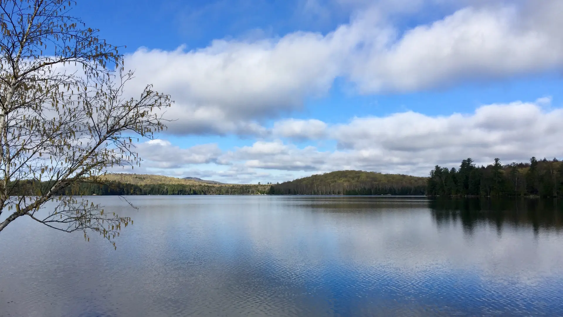 Lake Colby is popular all summer, with paddling, fishing, and swimming at the beach.