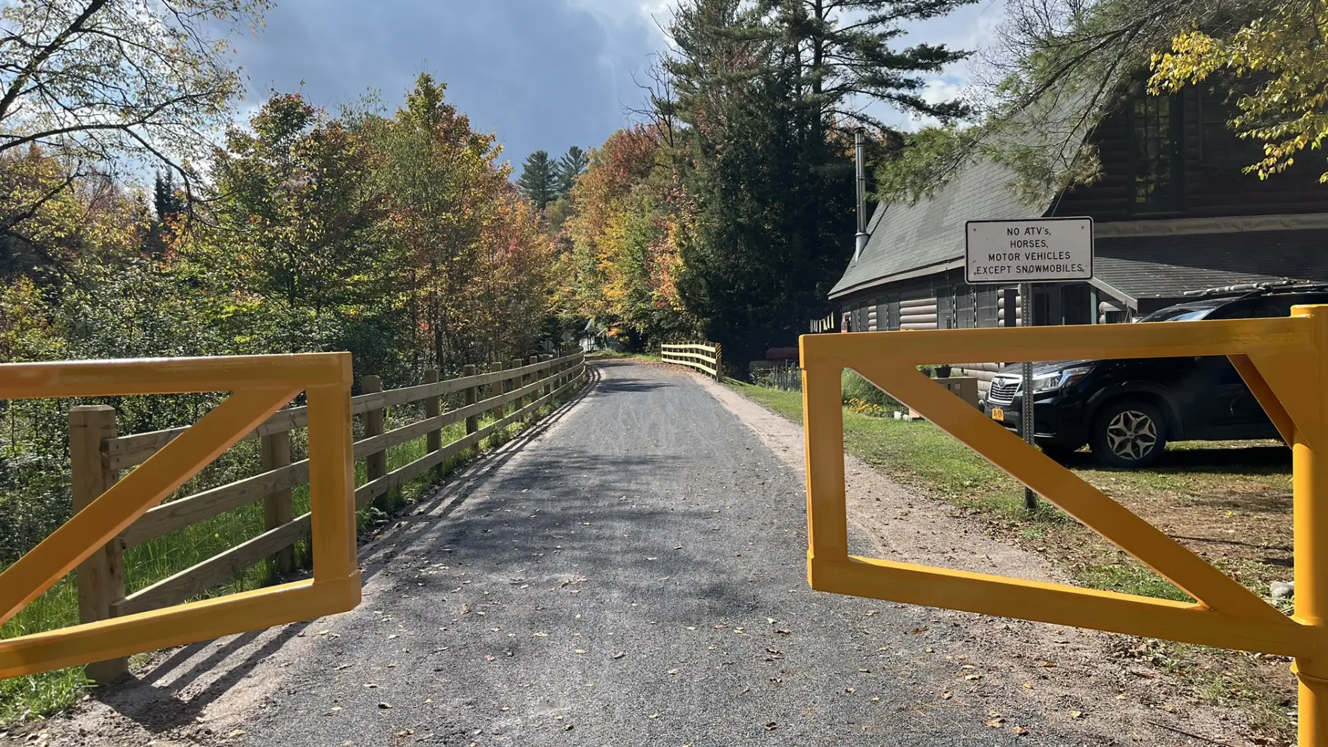 The gates for the rail trail.