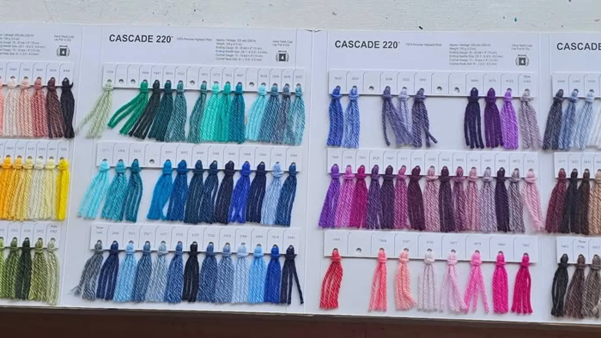 Swatches of thread and colors