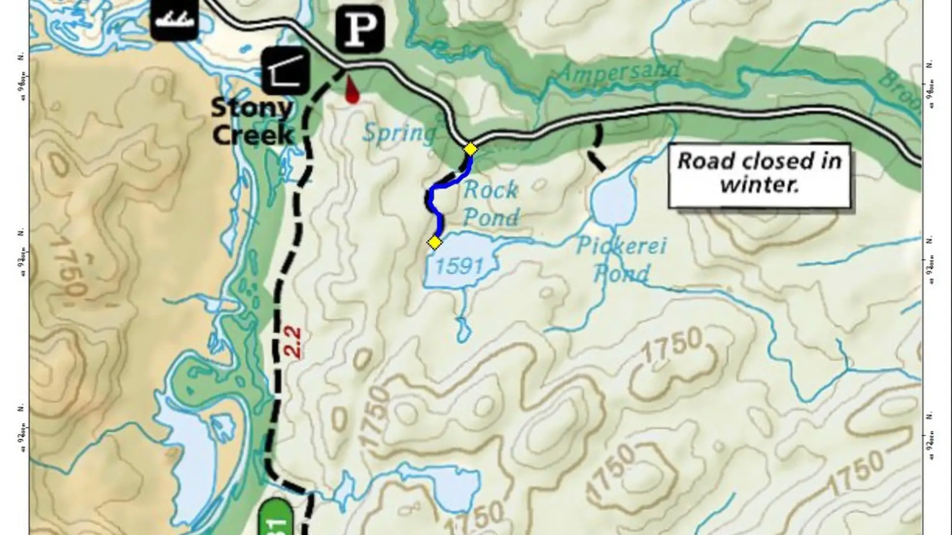 Map of Rock Pond