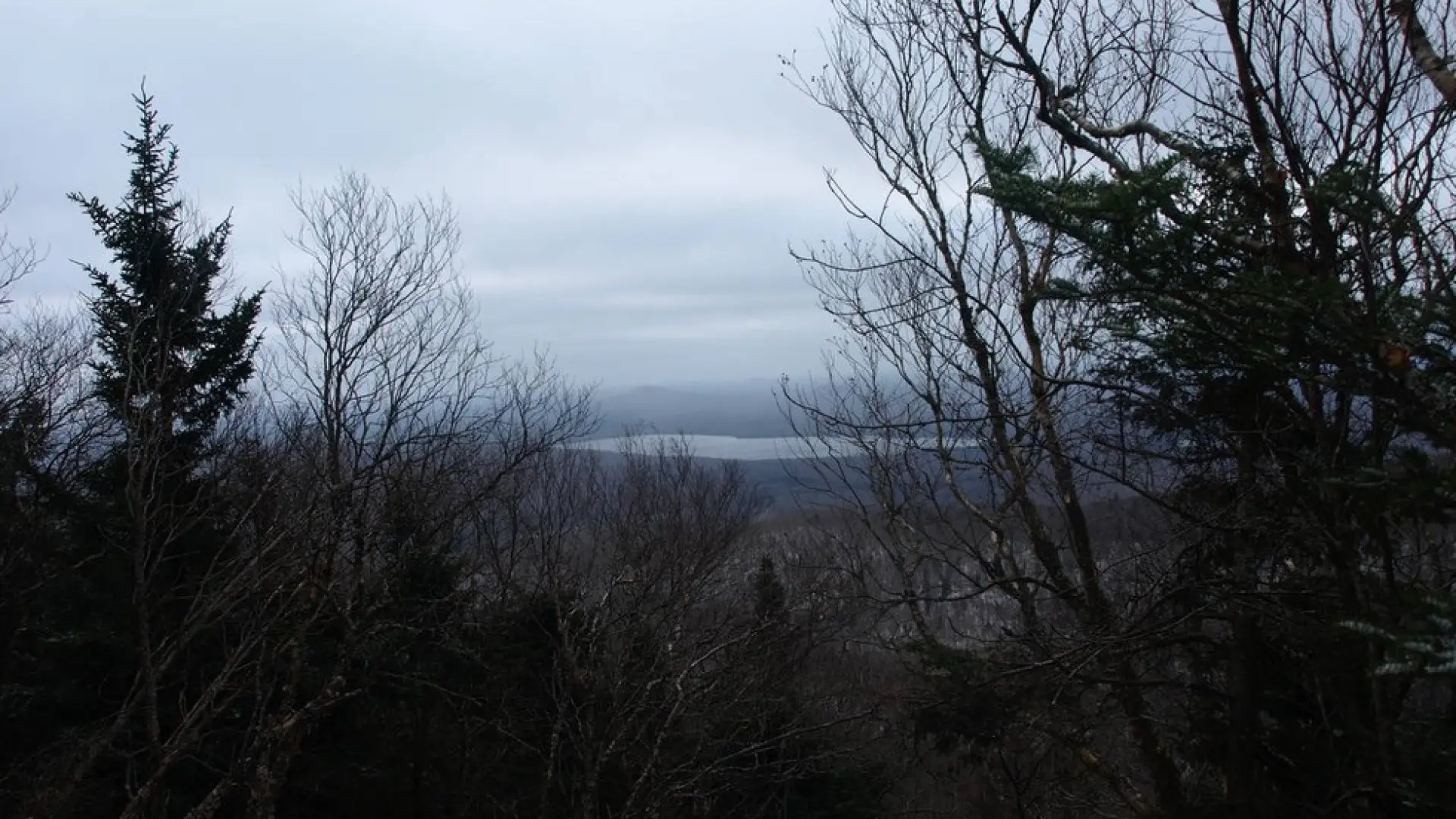 The view from the summit covers a view with very few human features.