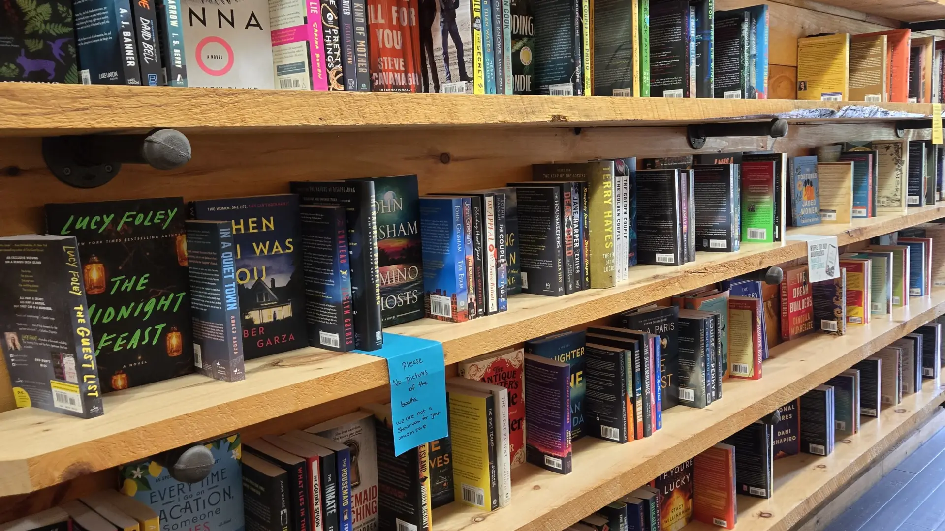 Expansive shelves of Mystery Books