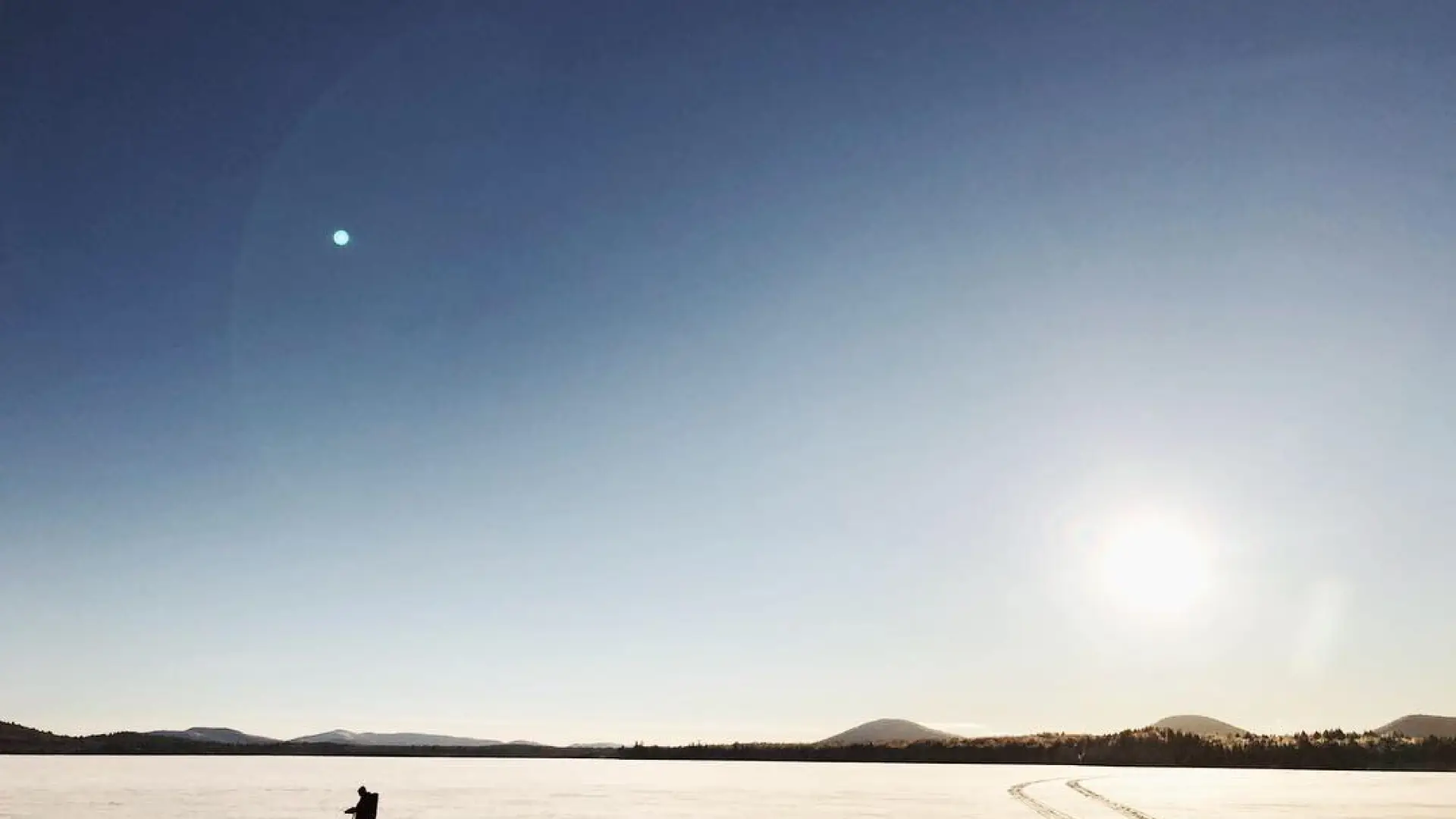 Be sure to test the ice for safety whenever venturing out over water.