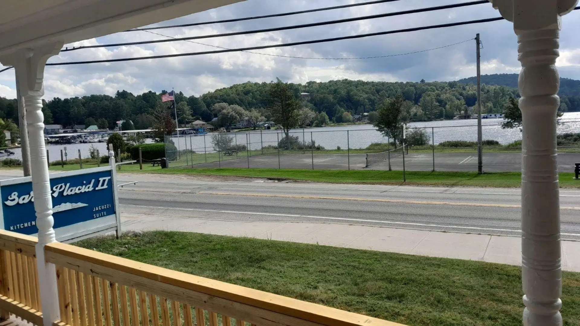 A view of the water across the street from Sara Placid Inn & Suites.