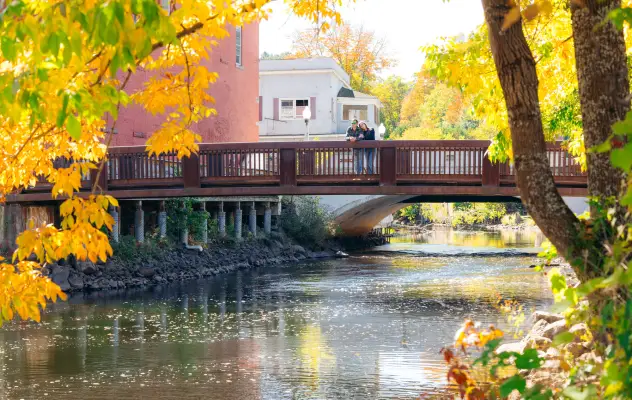 A fall park in Saranac Lake.