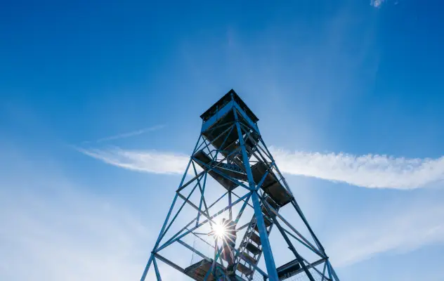 A fire tower hike near Saranac Lake.