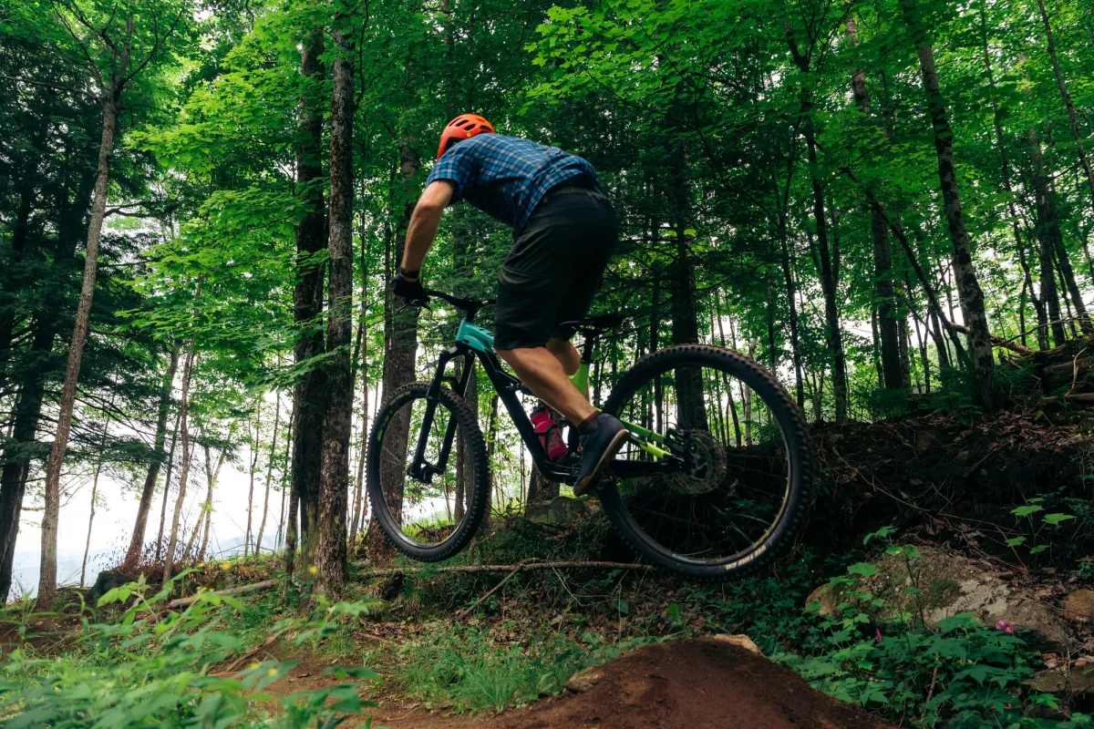 Mountain Biking in Saranac Lake.