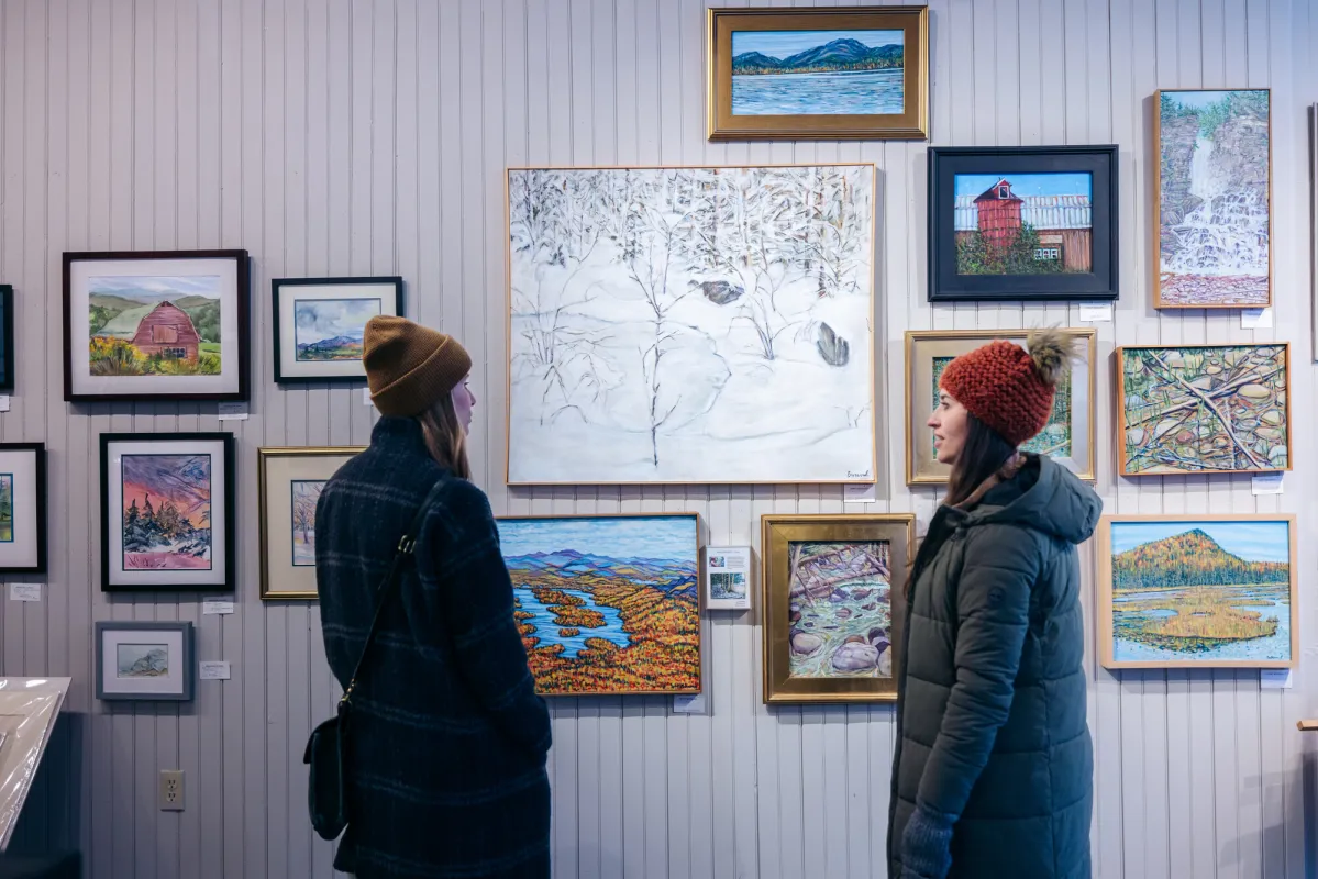 An art gallery in Saranac Lake.