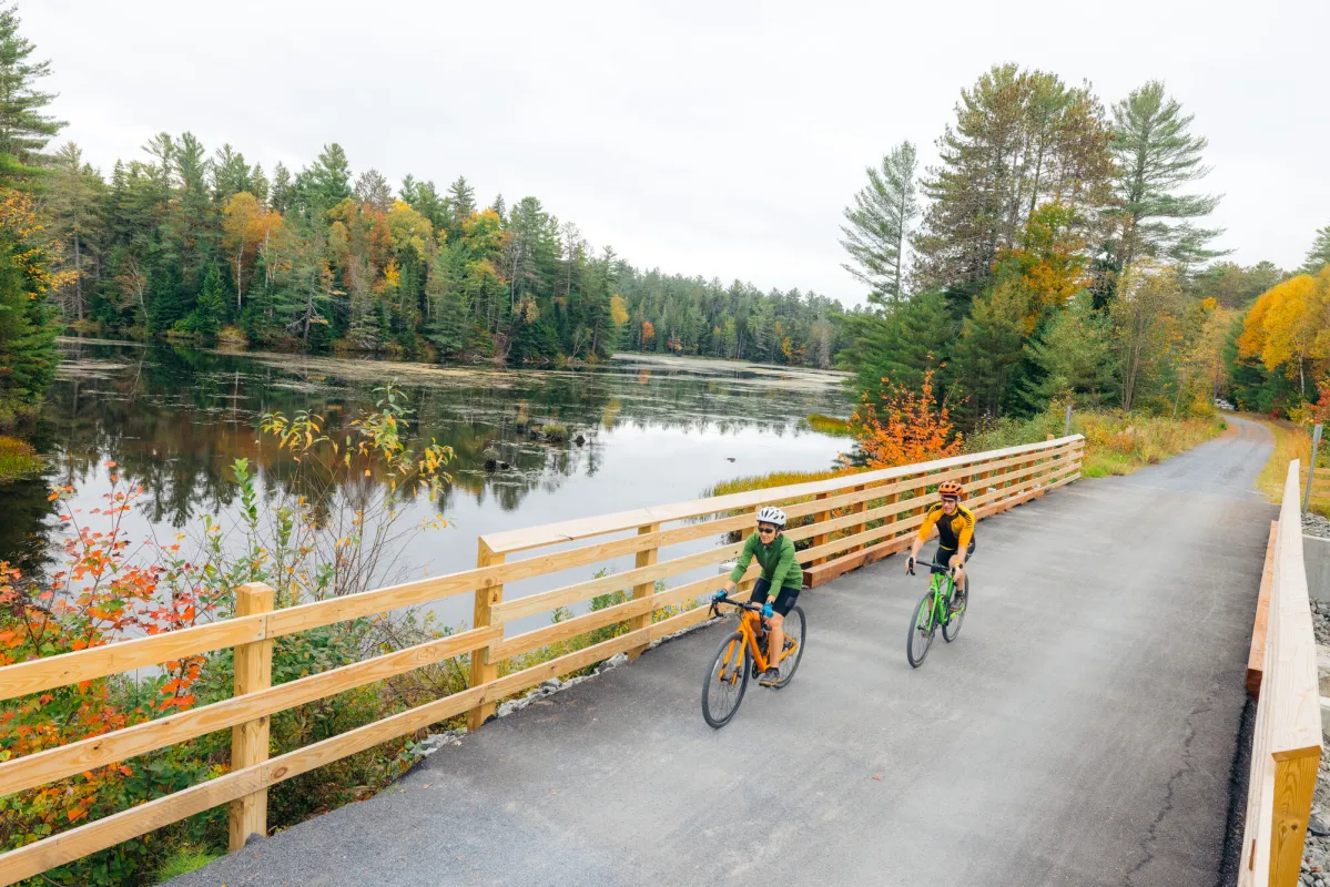 Fall biking on the Rail Trail.