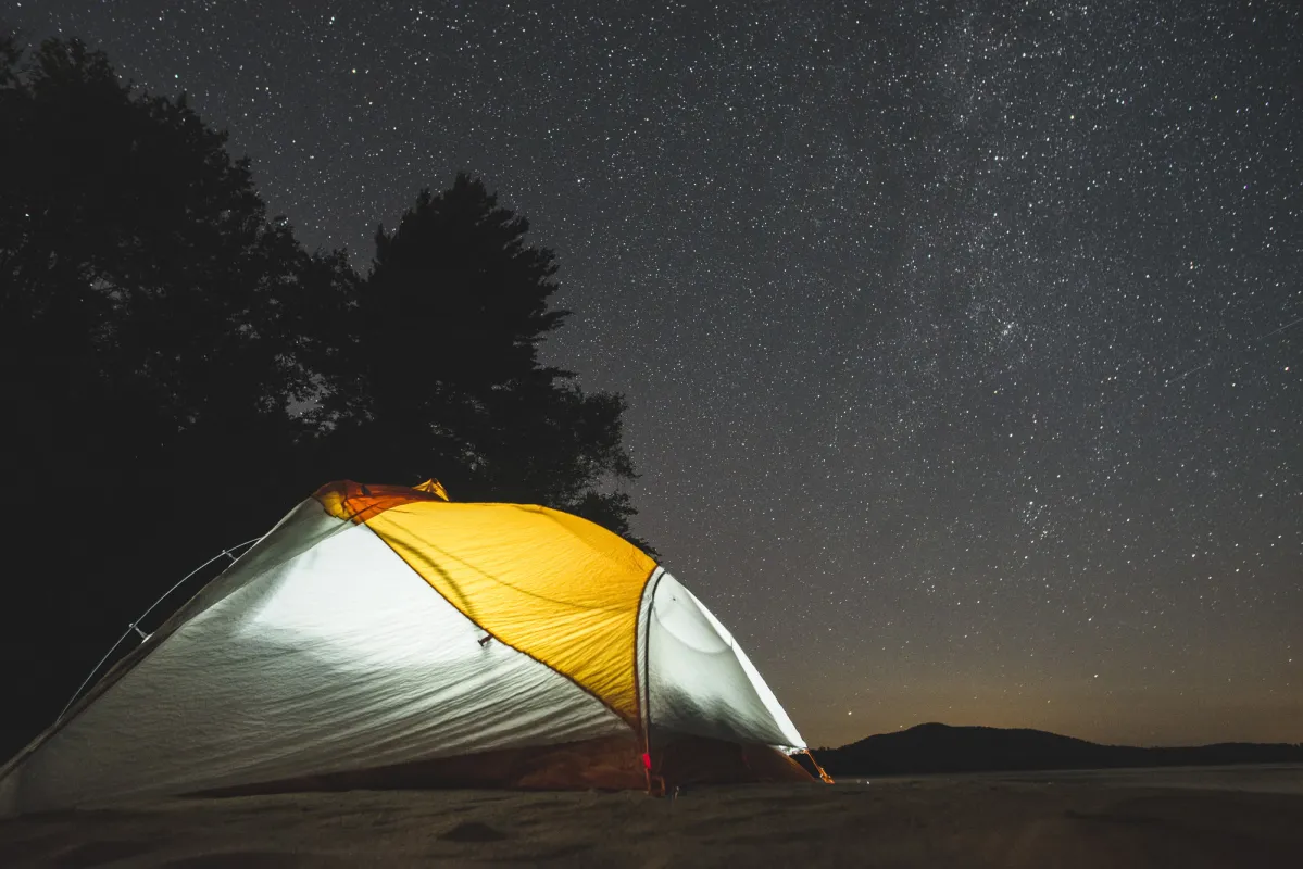 Camping under the stars.