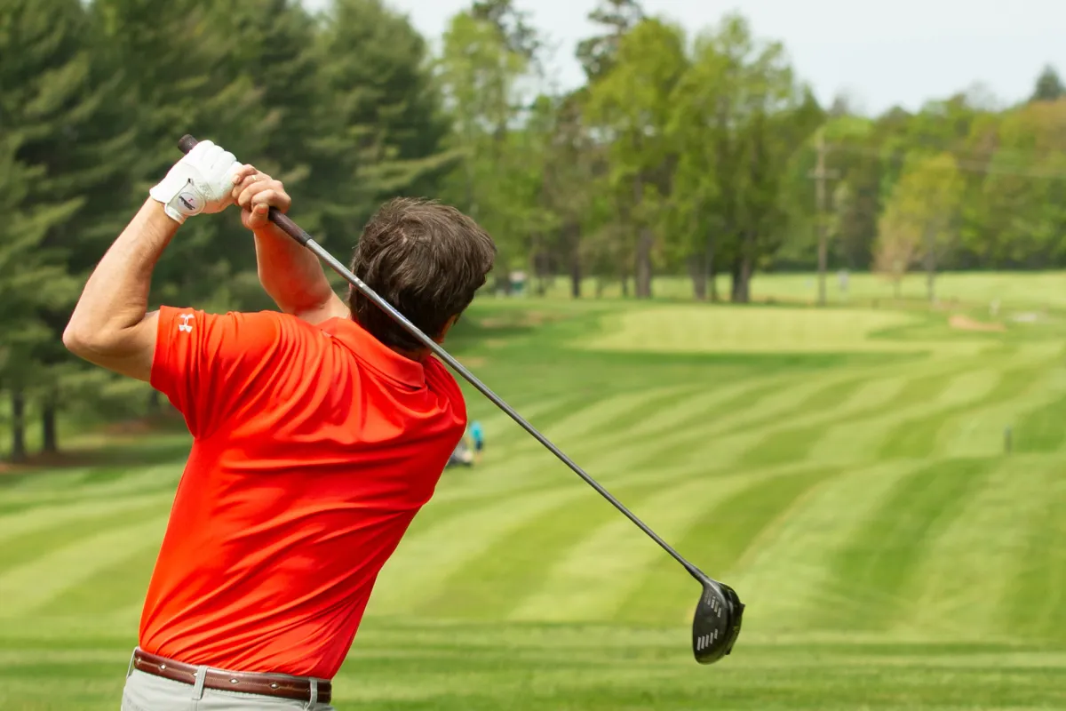 Golfing in Saranac Lake.