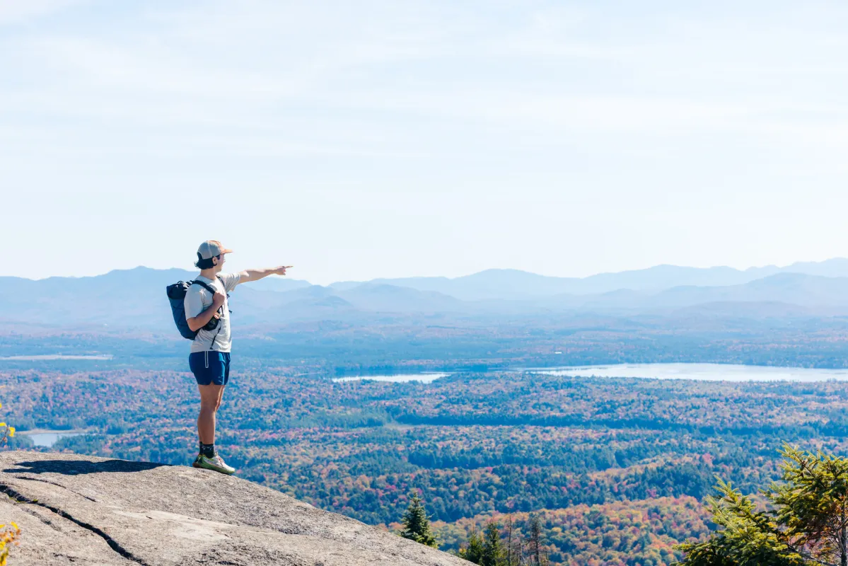 Hiking in the fall.