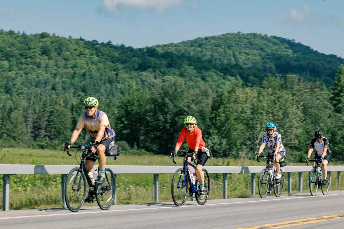 Summer biking in Saranac Lake.
