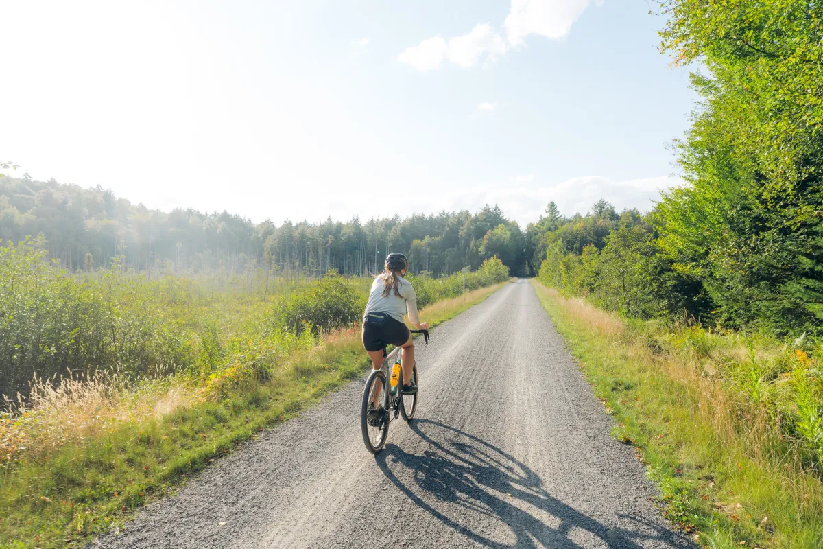 Biking on the Rail Trail.