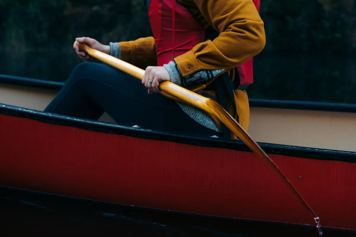 Paddling in Saranac Lake.