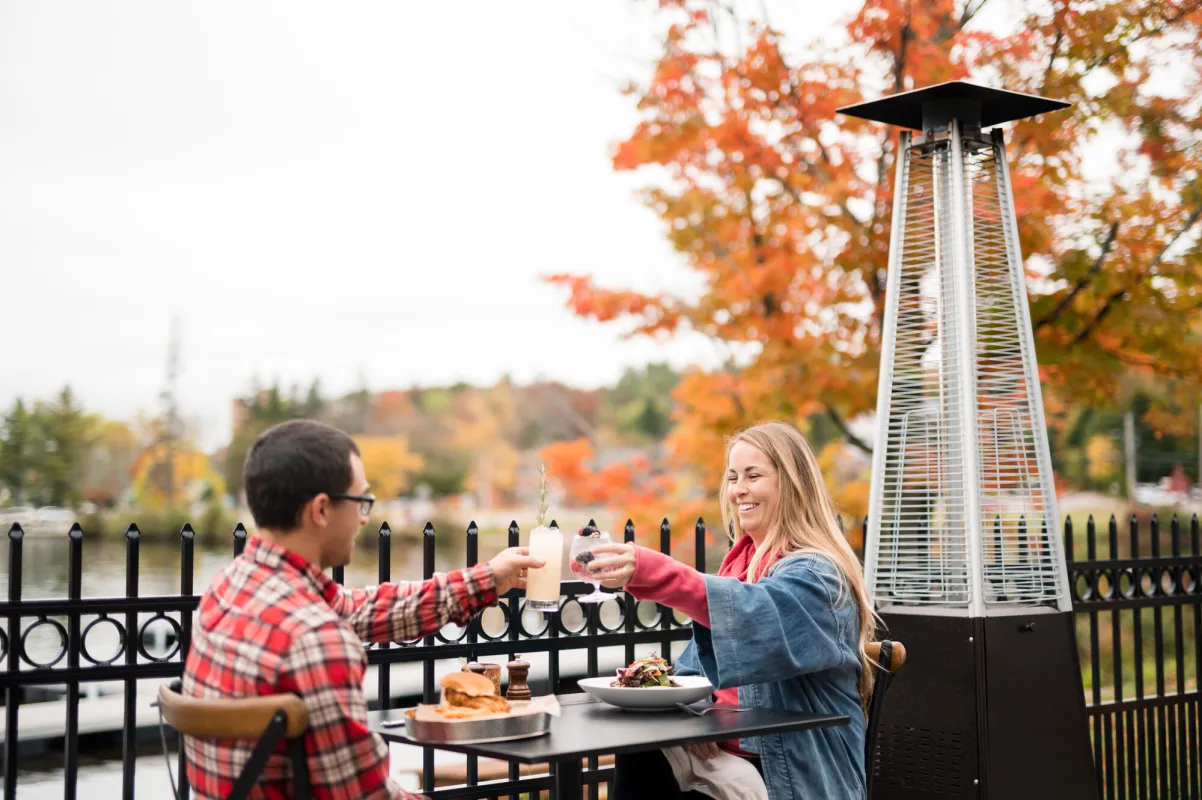 Fall dining in Saranac Lake.