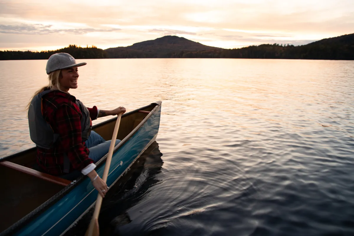 Paddling in Saranac Lake.