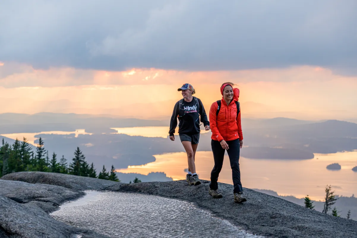 Hiking in Saranac Lake.