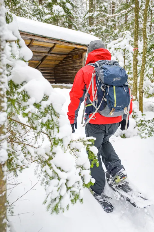 Snowshoeing in Saranac Lake.