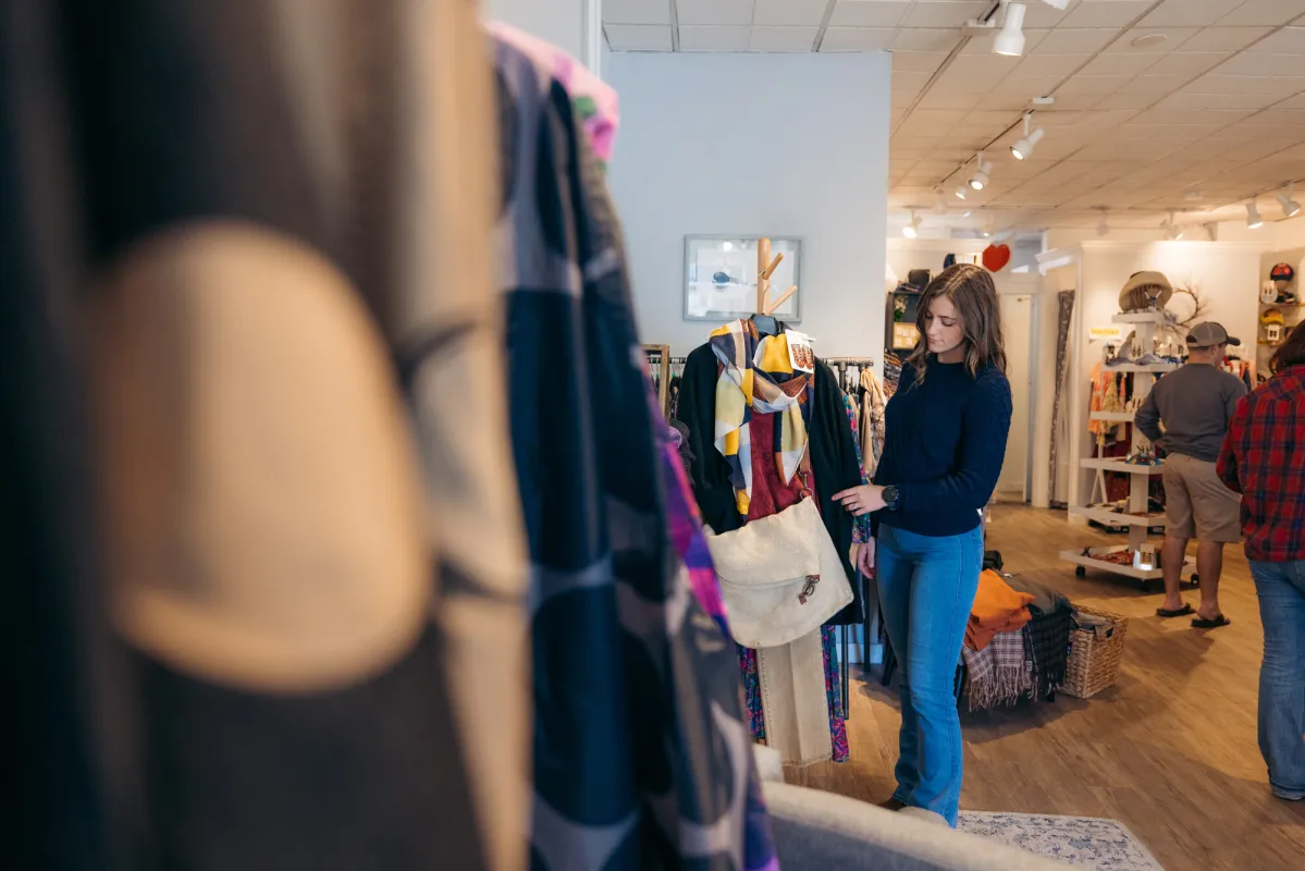 Shopping in Saranac Lake.