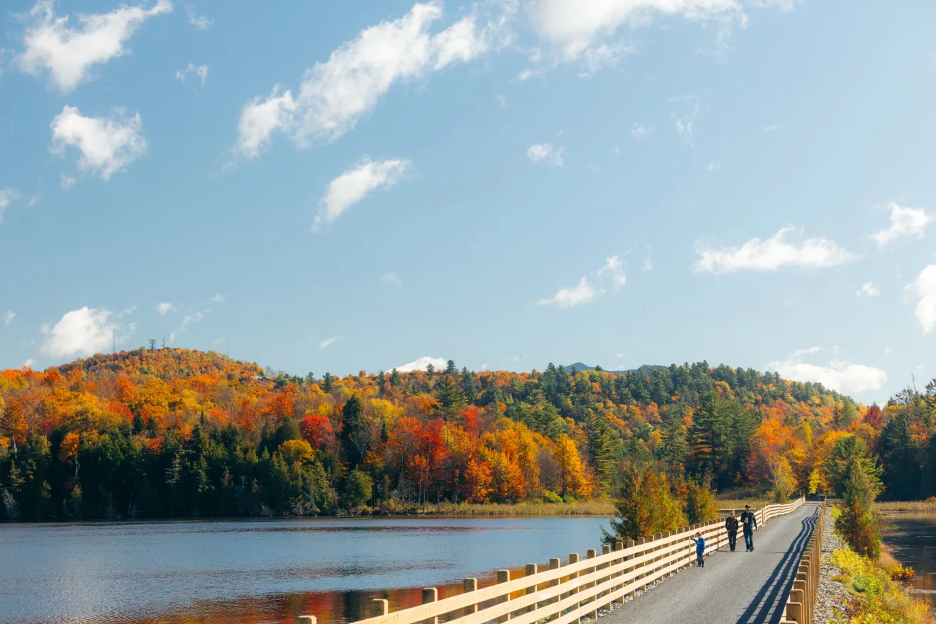 Walking the Rail Trail in the fall.