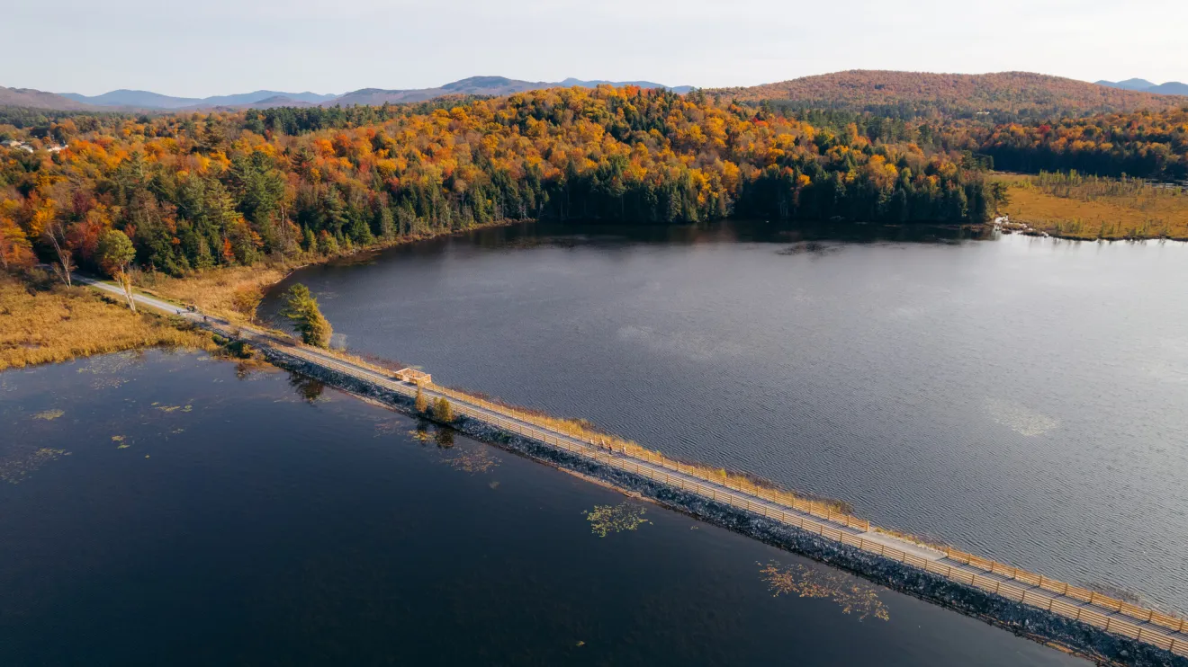 The rail trail in the fall.