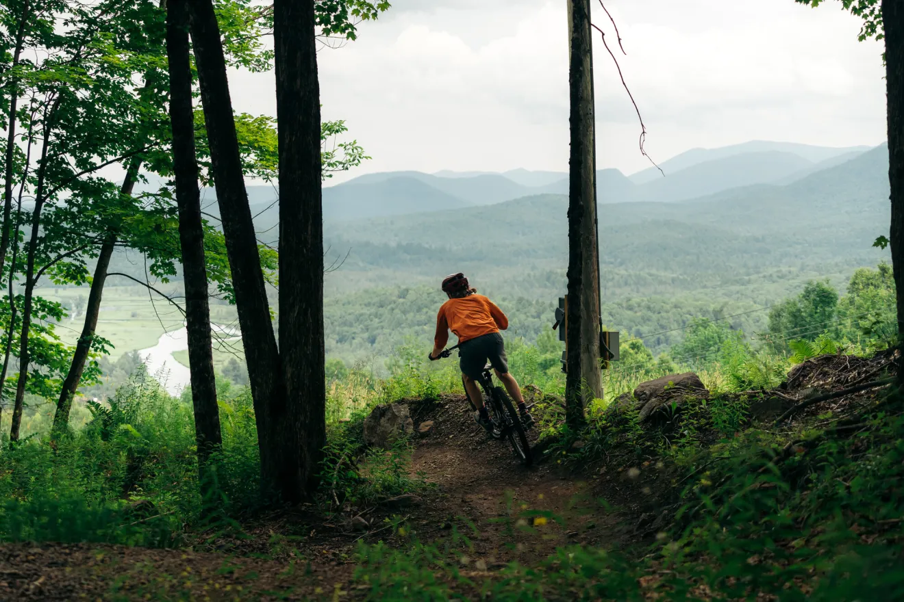 Mountain Biking in Saranac Lake.
