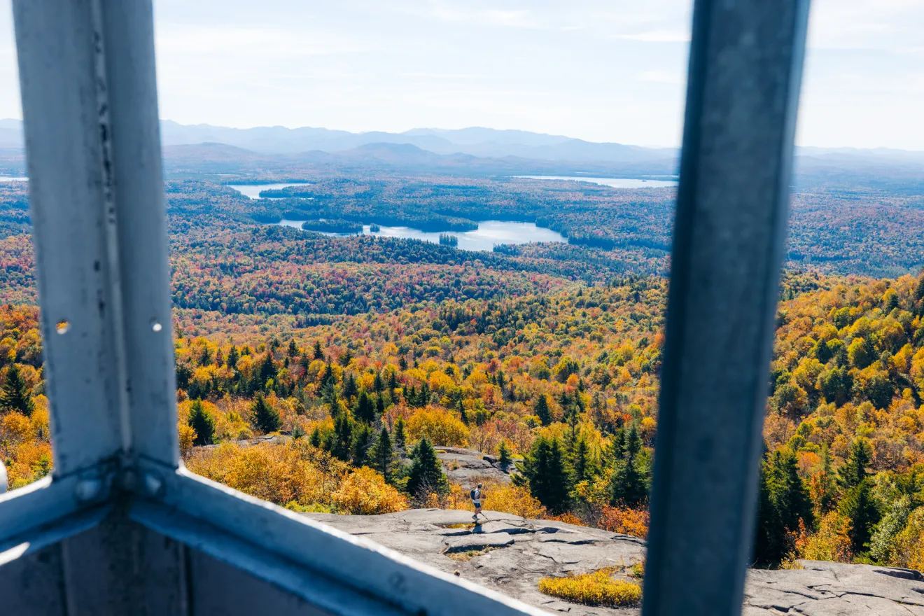 The St. Regis fire tower hike in fall.