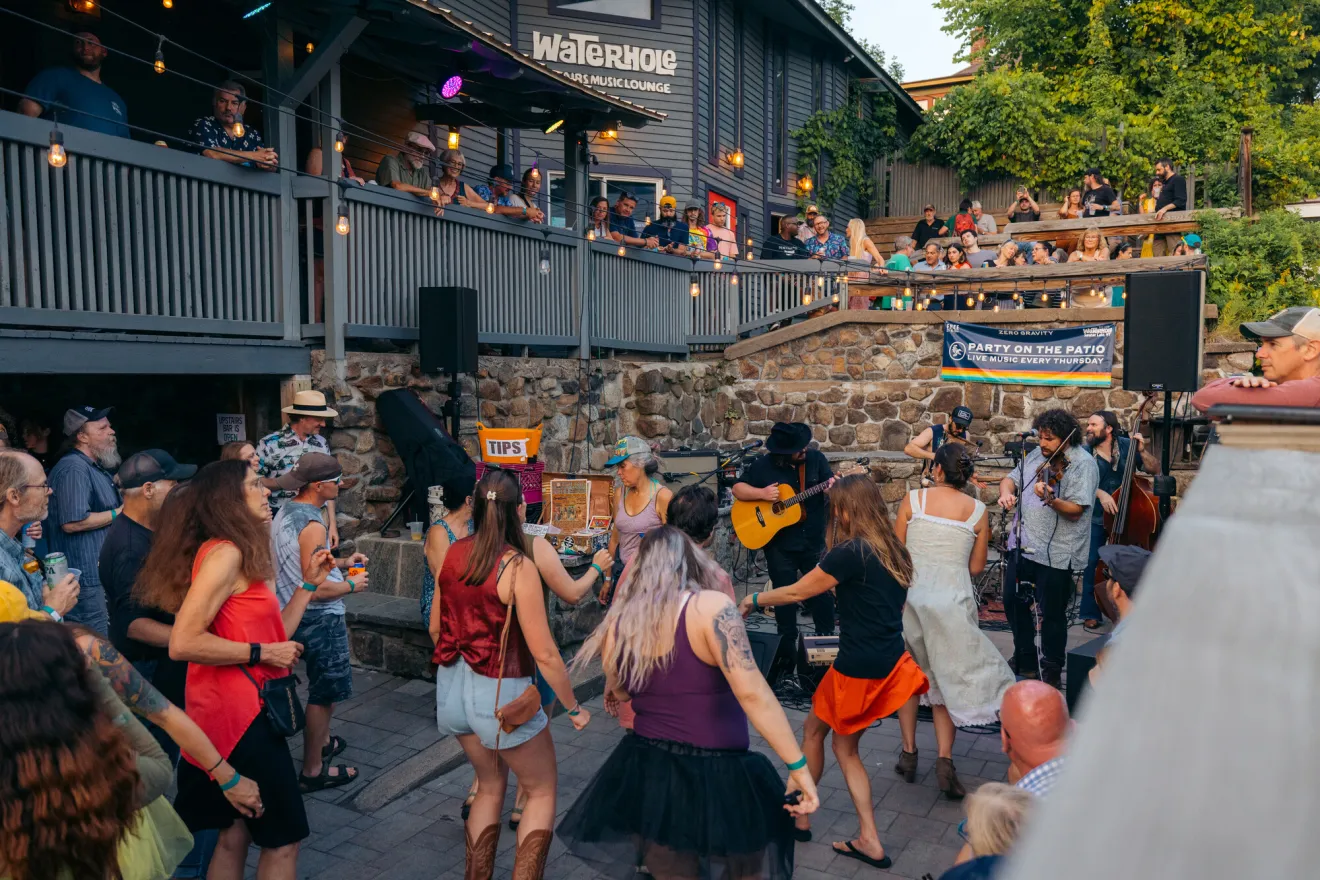 Party on the Patio in Saranac Lake.