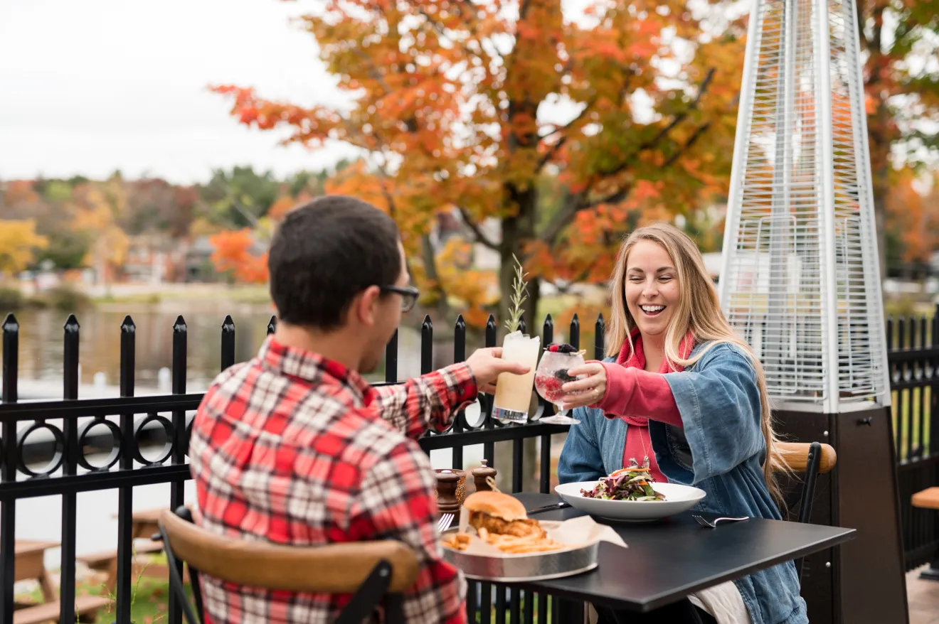 Fall drinks in Saranac Lake.