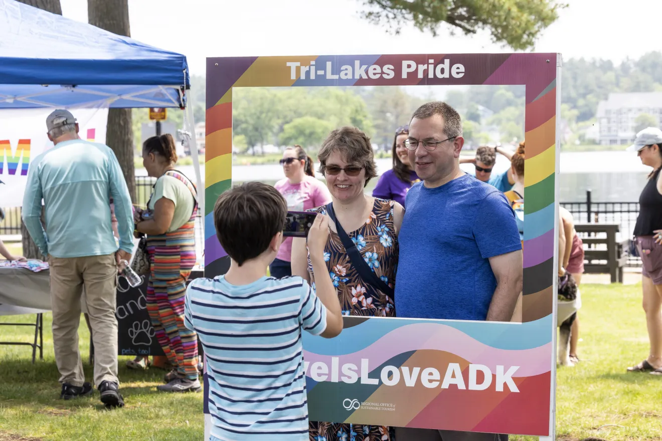 A family at Tri-Lakes Pride.