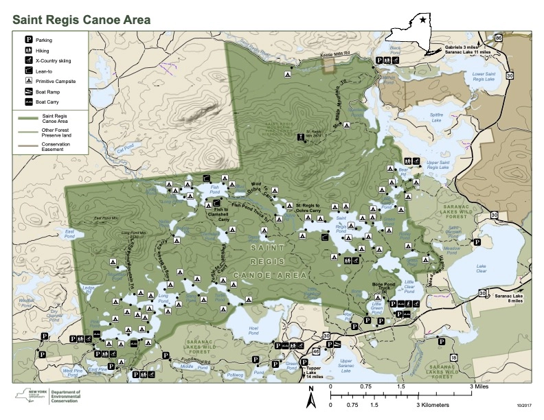 St. Regis Canoe Area Map